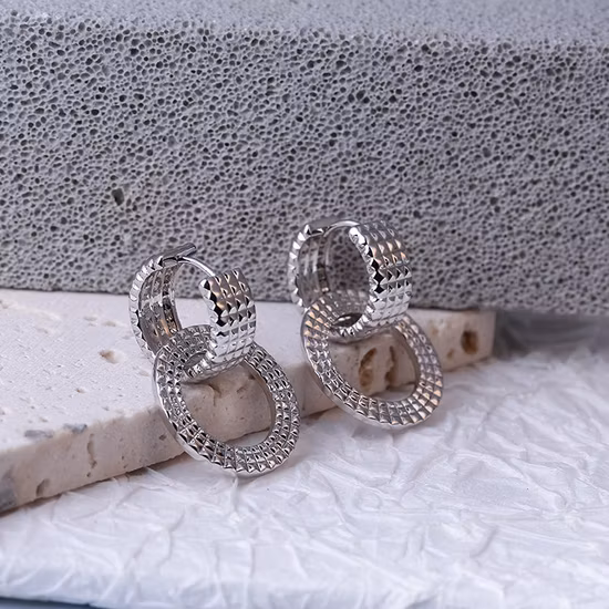 Orecchini A Perno In Argento 925 Con Logo Union Jack, 8 Mm – Eleganti E Ipoallergenici